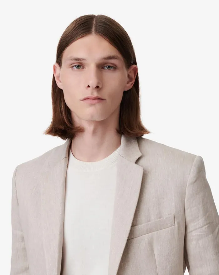 IRO MERCURY LINENBLEND SUIT JACKET Beige Men Jackets and Coats