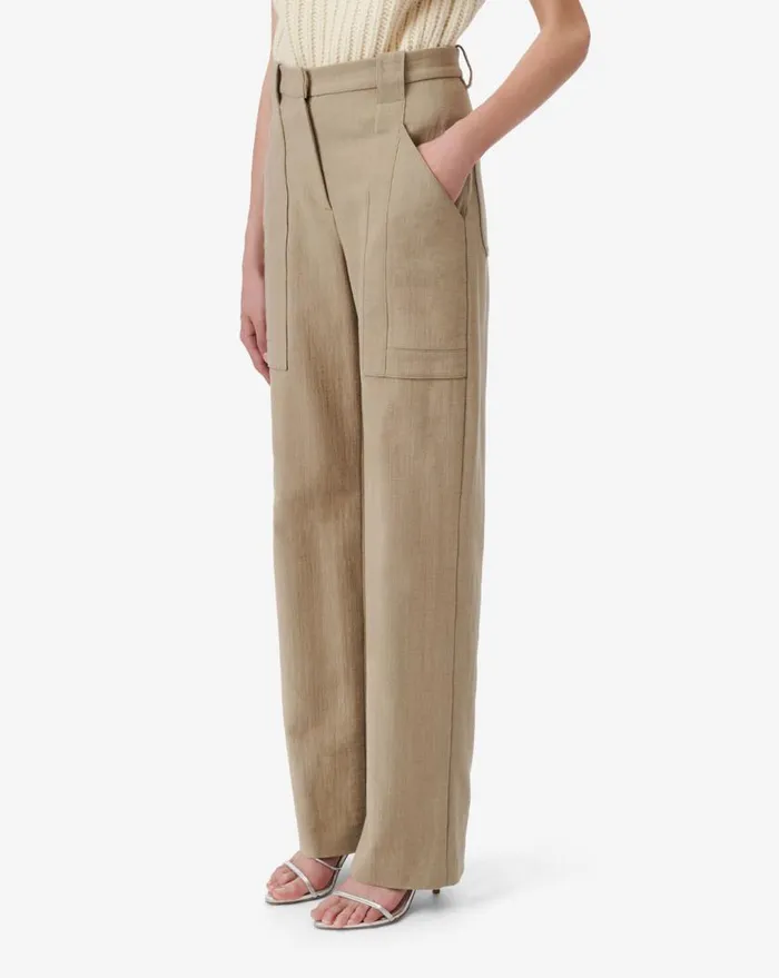 IRO SONIRA STRAIGHT PANTS Taupe Women Trousers