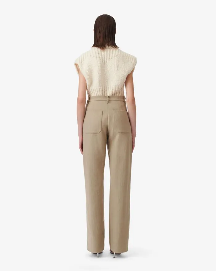 IRO SONIRA STRAIGHT PANTS Taupe Women Trousers