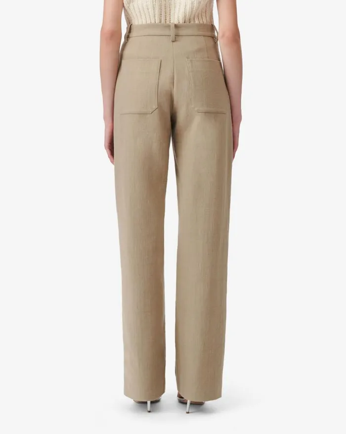 IRO SONIRA STRAIGHT PANTS Taupe Women Trousers