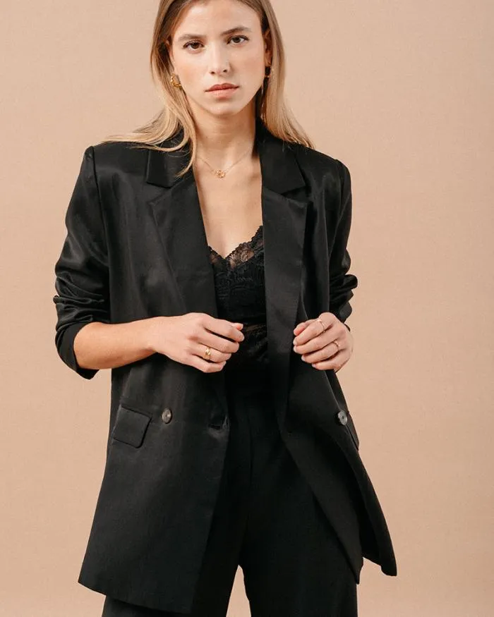 JACKET NOIR MALENE Shop Grace and Mila Blazers