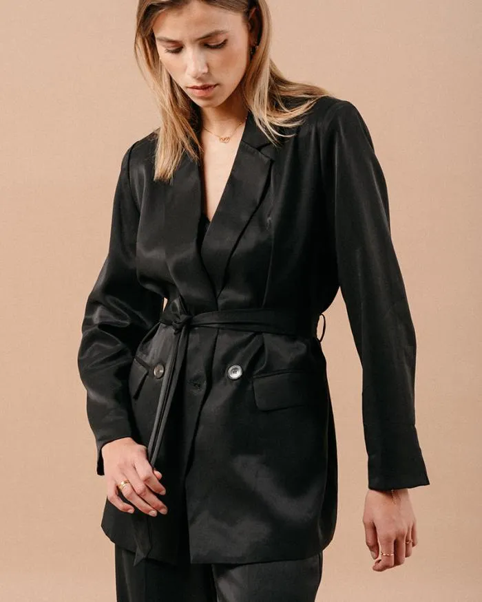 JACKET NOIR MALENE Shop Grace and Mila Blazers