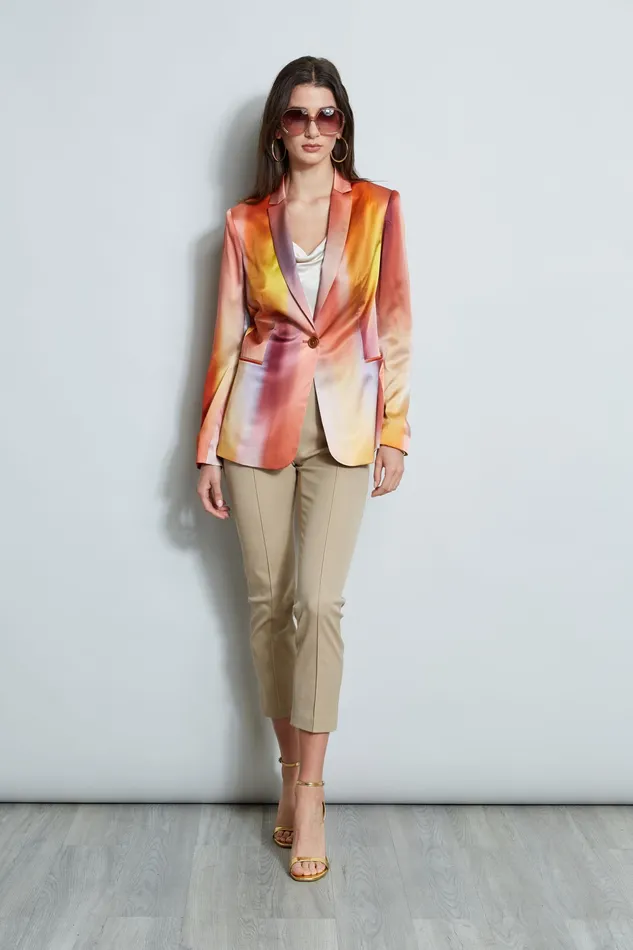 Jackets and Blazers Women Elie Tahari Ombre Silk Satin Blazer GINGER MULTI