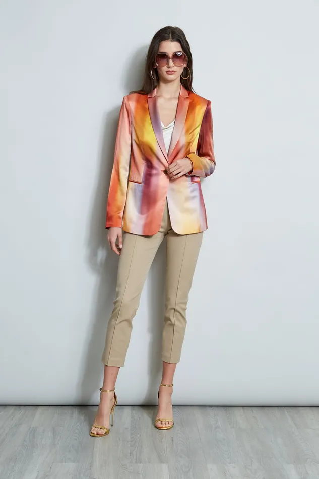 Jackets and Blazers Women Elie Tahari Ombre Silk Satin Blazer GINGER MULTI