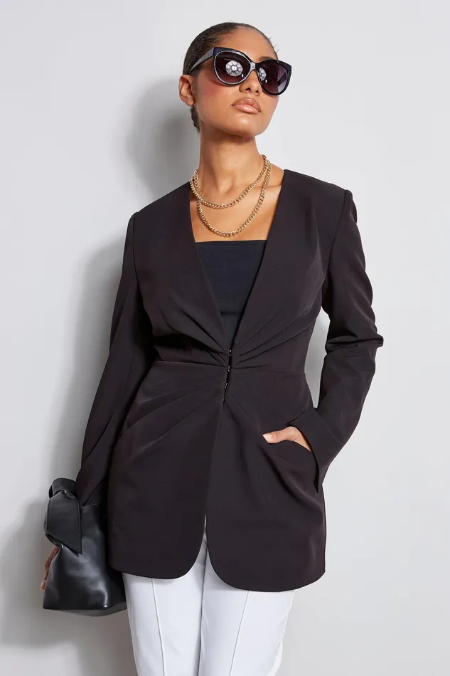 Jackets and Blazers Women Elie Tahari Pleat Detail Blazer NOIR