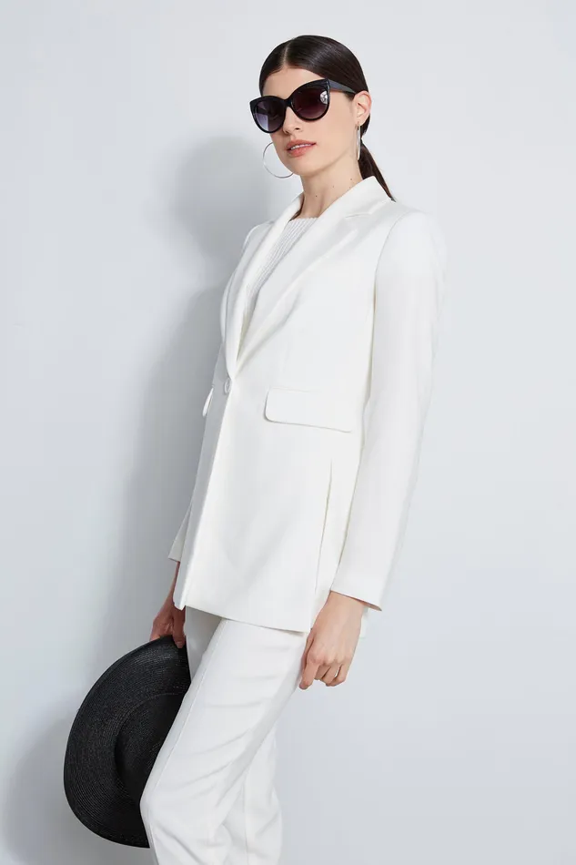 Jackets and Blazers Women Elie Tahari Side Slit Blazer FOAM