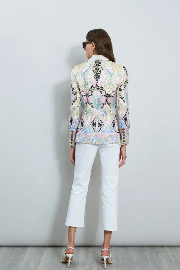 Jackets and Blazers Women Elie Tahari Summer Damask Printed Blazer SUMMER DAMASK