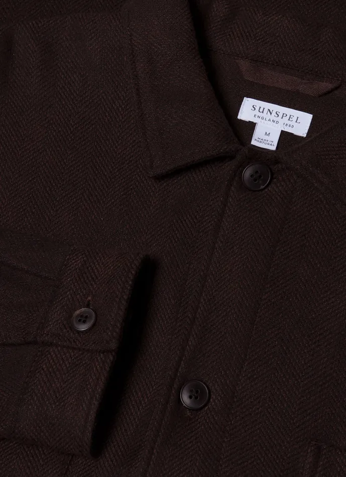Jackets and Coats Men Herringbone Overshirt Cocoa Brown ussunspel Jackets and Coats Men Herringbone Overshirt Cocoa Brown ussunspel