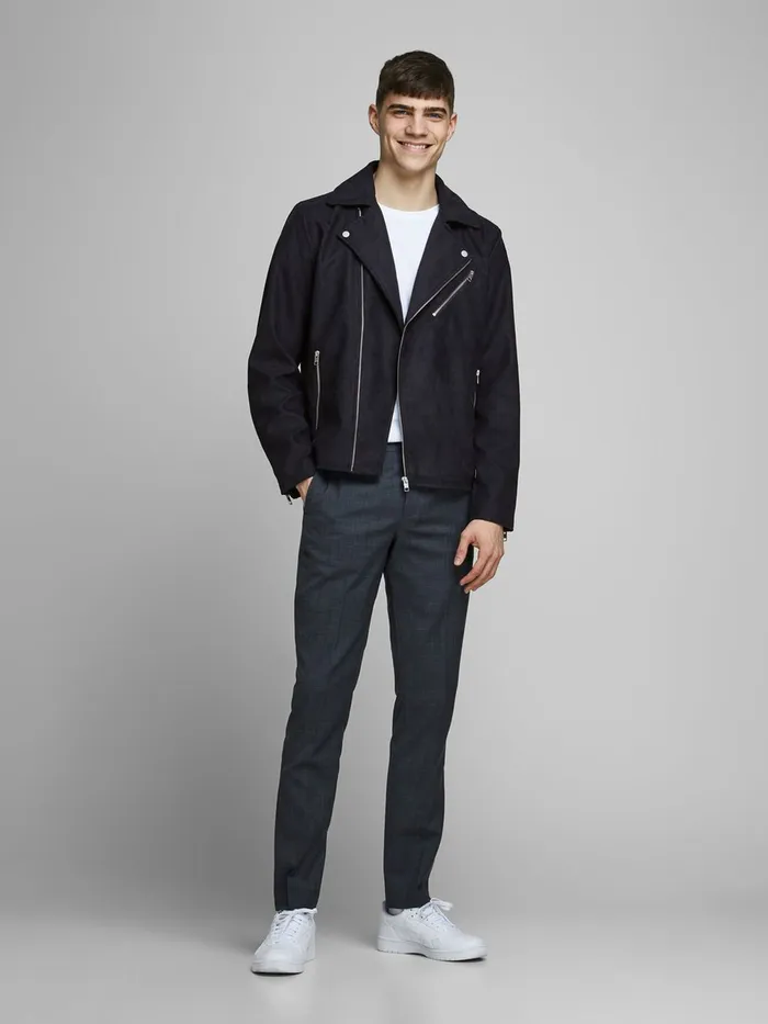 Jackets JACK and JONES Mens FAUX SUEDE JACKET Blue Dark Navy