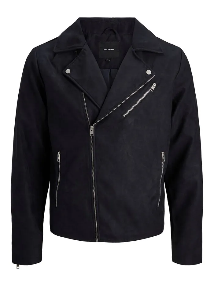 Jackets JACK and JONES Mens FAUX SUEDE JACKET Blue Dark Navy