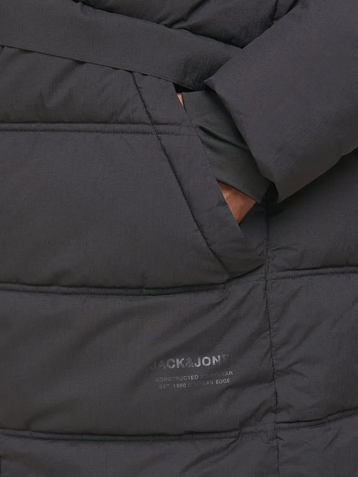 Jackets JACK and JONES Mens MAXI PUFFER JACKET Grey Black