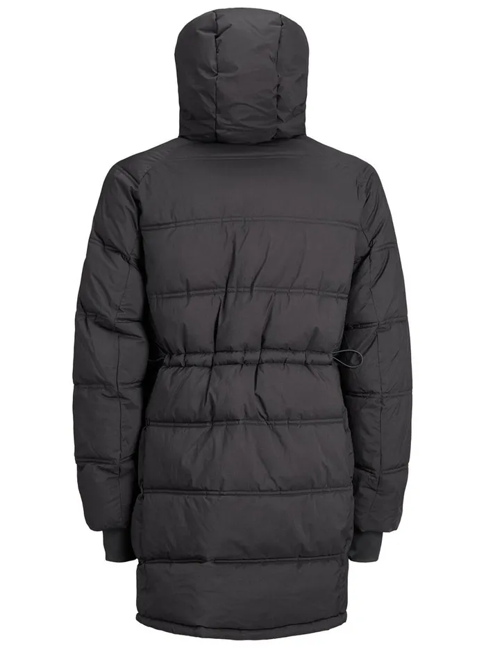 Jackets JACK and JONES Mens MAXI PUFFER JACKET Grey Black