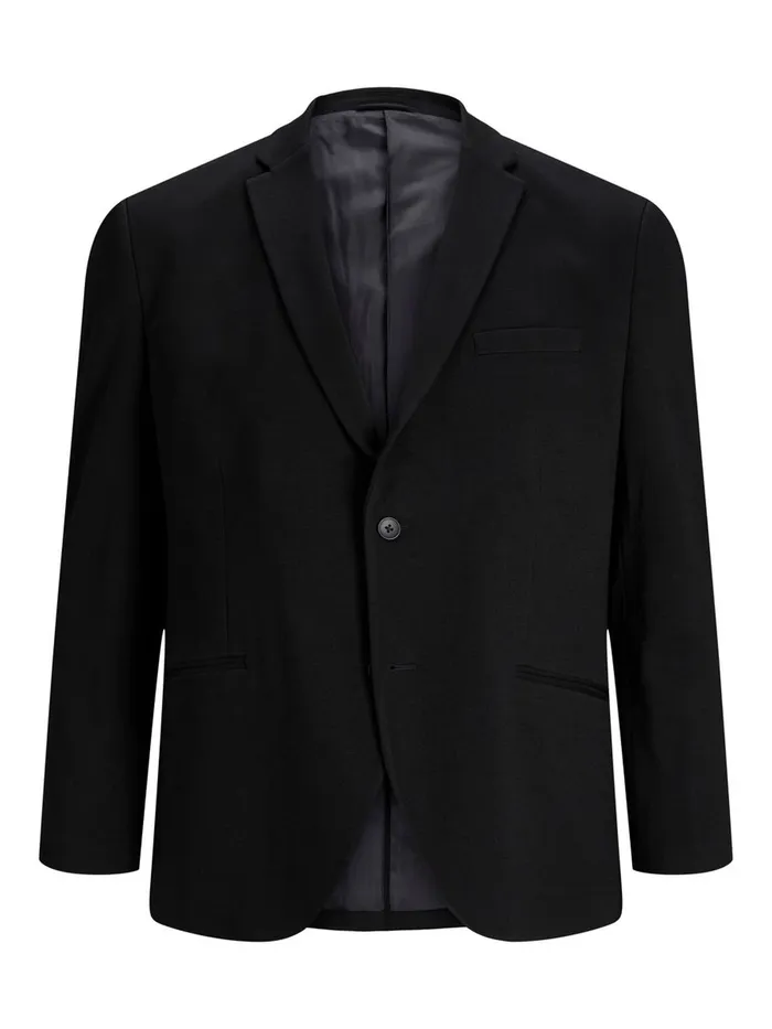 Jackets JACK and JONES Mens SINGLEBREASTED VISCOSE PLUS SIZE BLAZER Black Black