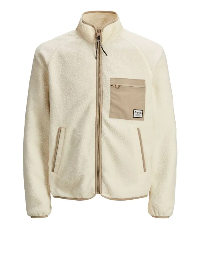 Jackets JACK and JONES Mens TEDDY JACKET Beige Seedpearl