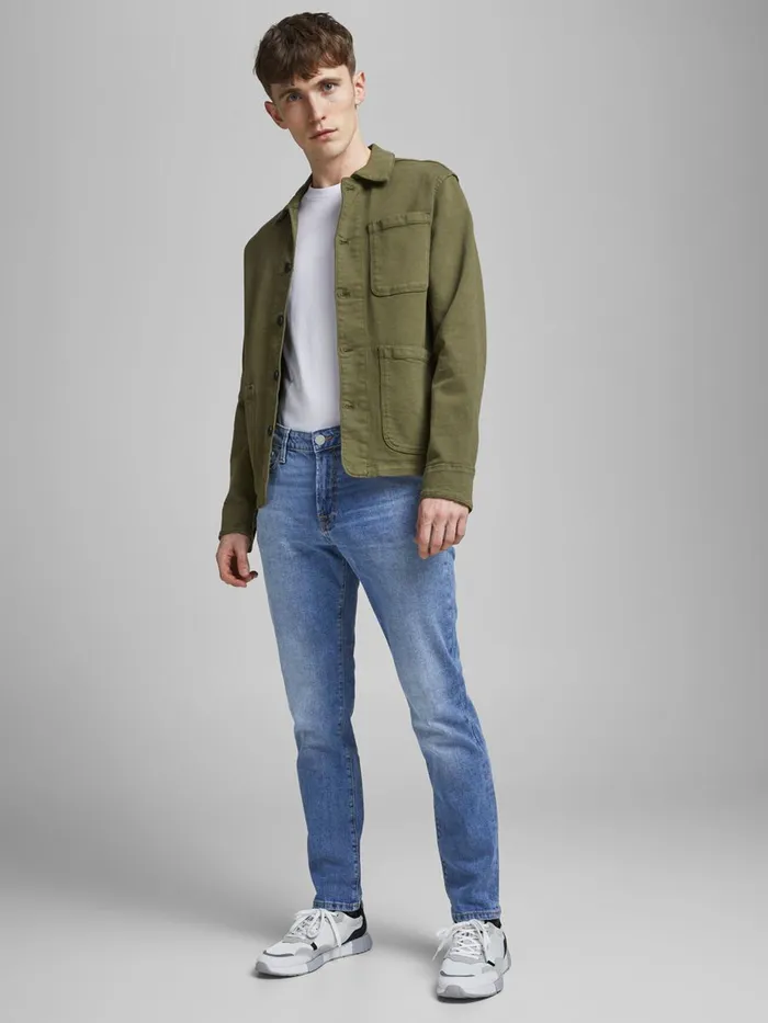 Jeans JACK and JONES Mens CLARK ICON AM 207 REGULAR FIT JEANS Blue Blue Denim