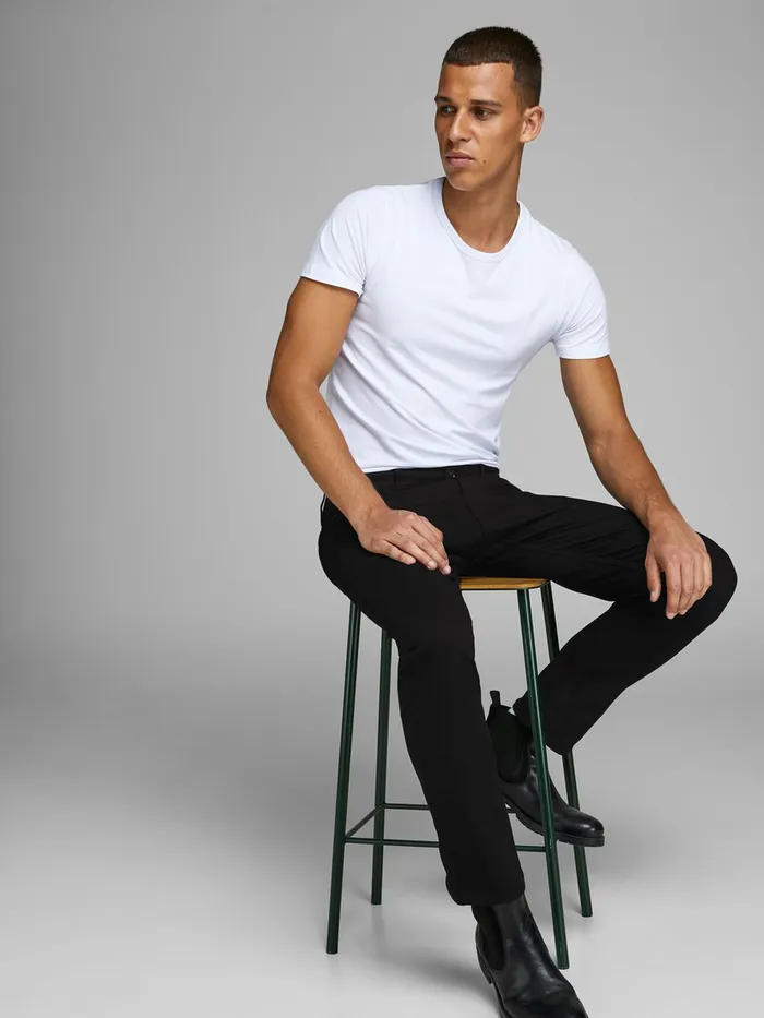 Jeans JACK and JONES Mens CLARK ORG AM 883 50SPS LID REGULAR FIT JEANS Black Black Denim