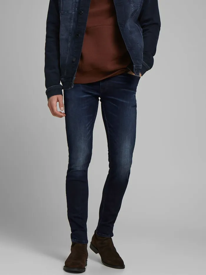 Jeans JACK and JONES Mens LIAM ORIGINAL CJ 414 50SPS SKINNY FIT JEANS Blue Blue Denim Jeans JACK and JONES Mens LIAM ORIGINAL CJ 414 50SPS SKINNY FIT JEANS Blue Blue Denim