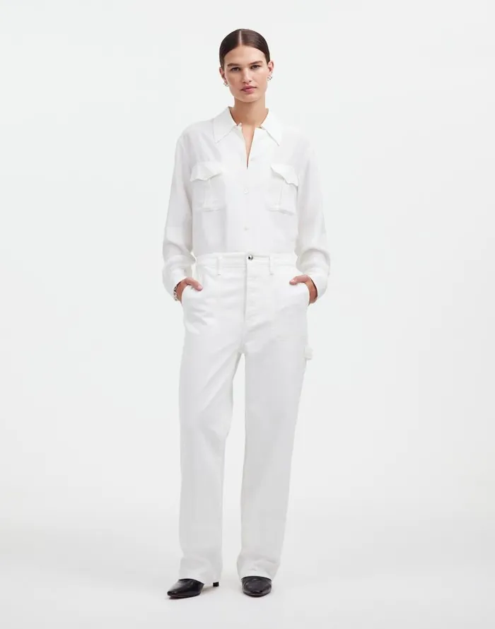 Jeans Women Madewell Alexa Chung For Madewell Workwear Jeans In True White True White Jeans Women Madewell Alexa Chung For Madewell Workwear Jeans In True White True White