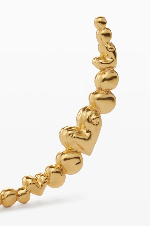 Jewelry Women Desigual Zalio Goldplated Heart Hoop Earrings Materialfinishes