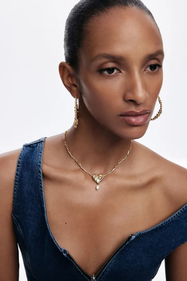 Jewelry Women Desigual Zalio Goldplated Heart Hoop Earrings Materialfinishes