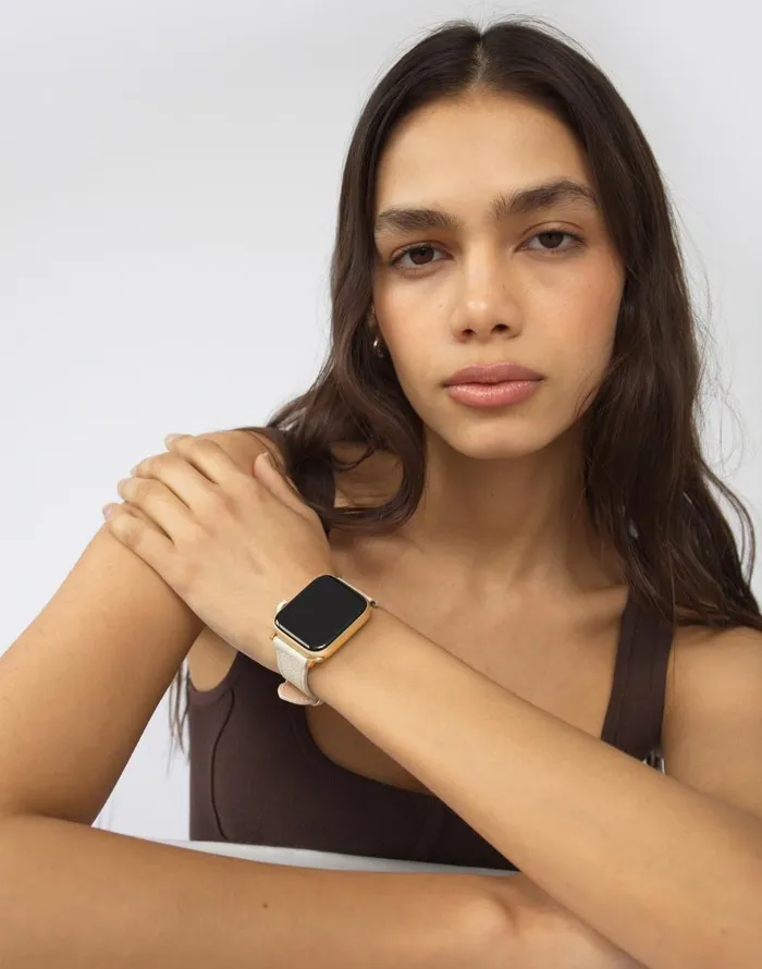 Jewelry Women Madewell Hyer Goods Apple Watch Band White Gold 42444549 Mm White