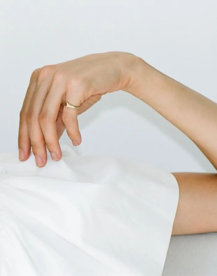 Jewelry Women Madewell Kinn Studio Petite Classic Signet Ring Gold