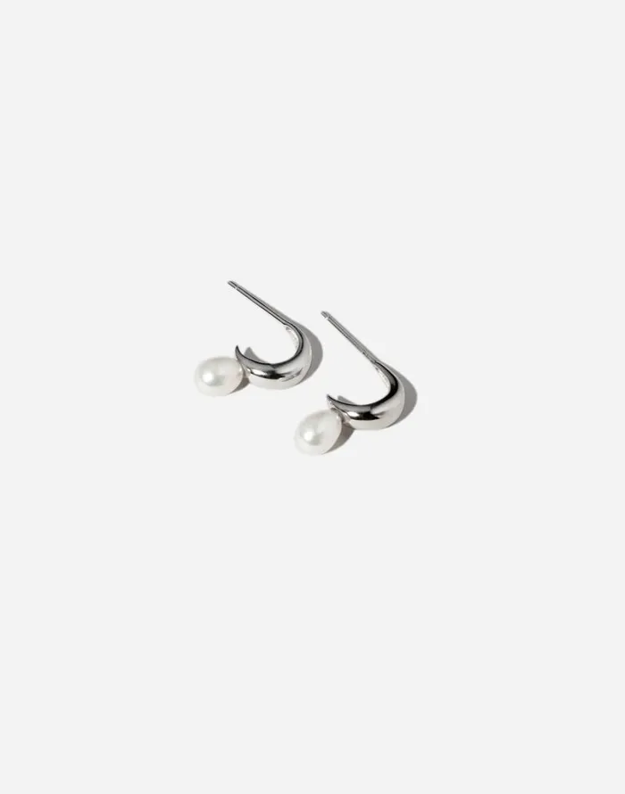 Jewelry Women Madewell Maslo Jewelry Mini Pearl Hoop Earrings Sterling Silver Silver Jewelry Women Madewell Maslo Jewelry Mini Pearl Hoop Earrings Sterling Silver Silver
