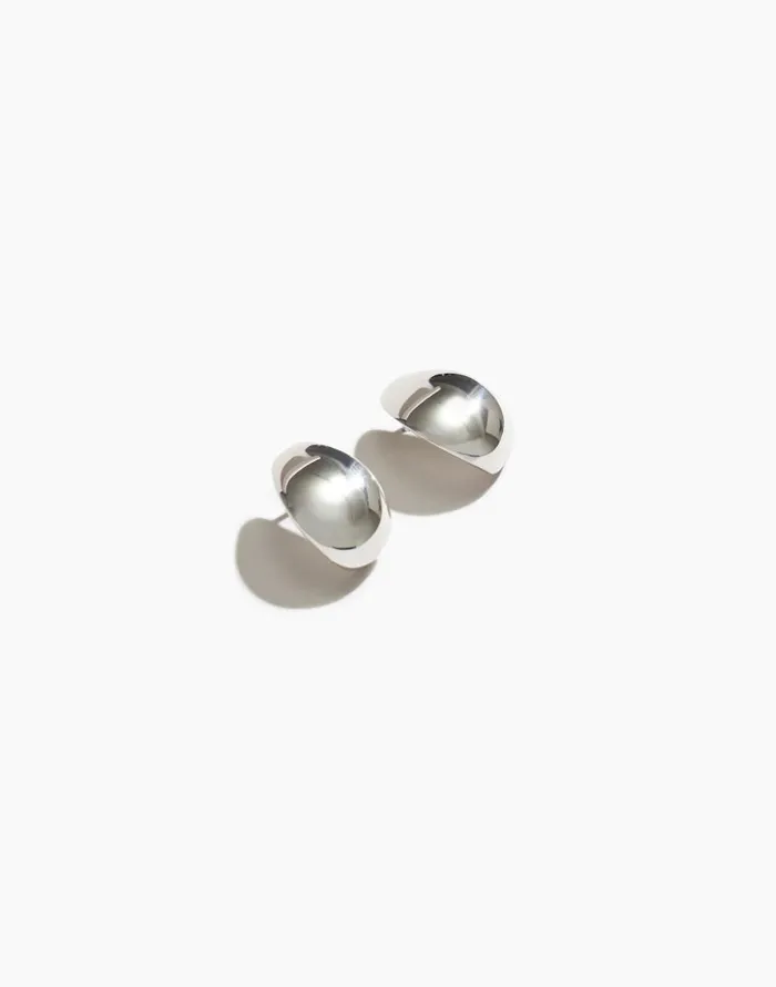 Jewelry Women Madewell Maslo Jewelry Sterling Silver Huggie Earrings Silver
