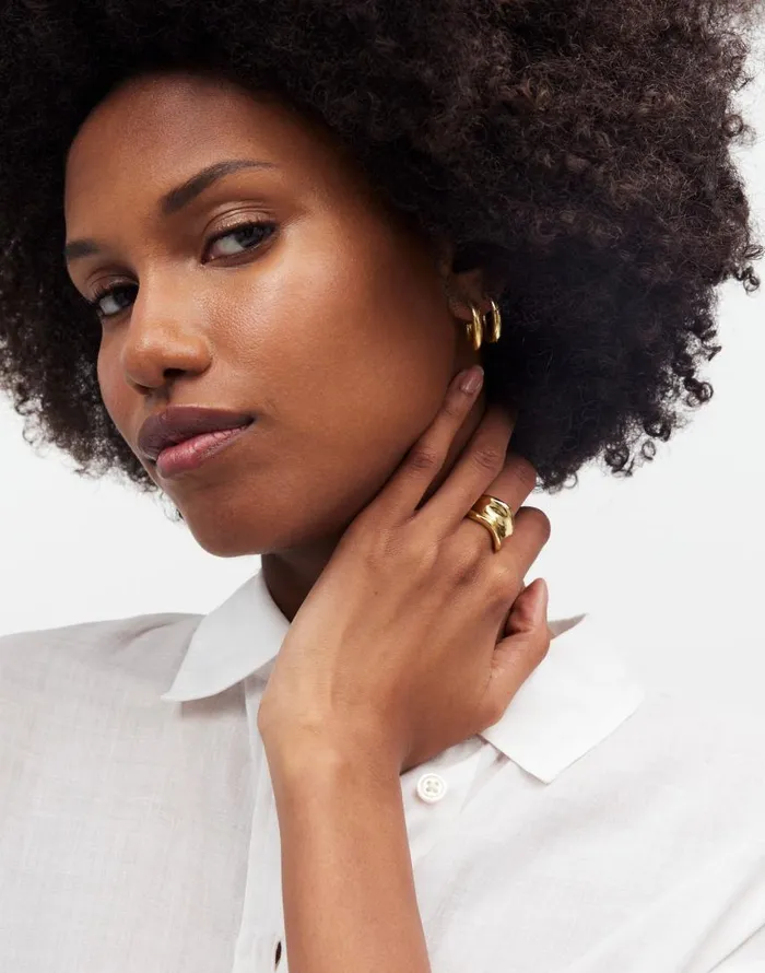 Jewelry Women Madewell Sculpted Ring Pale Gold