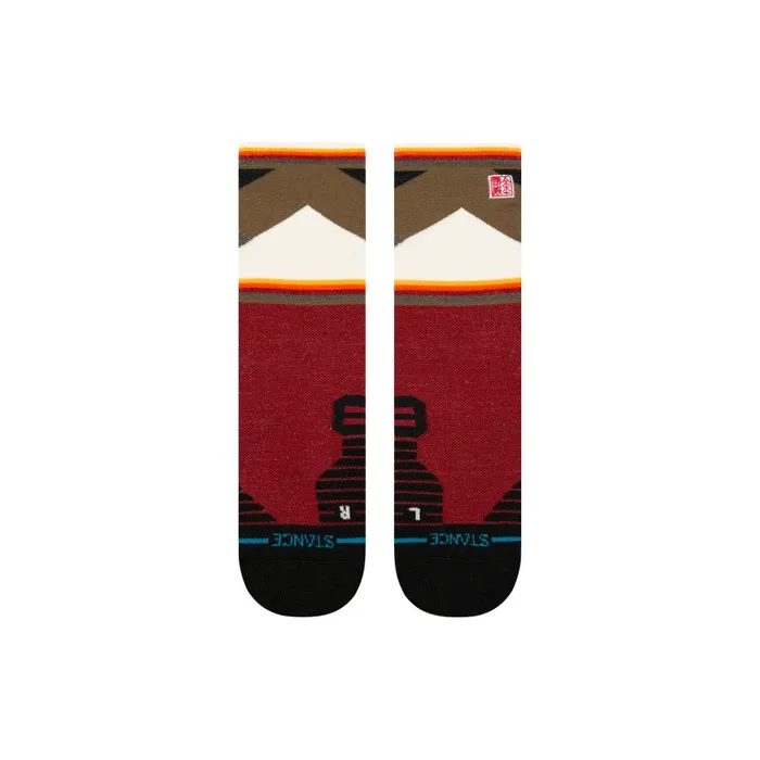 Jimmy Chin X Stance Medium Performance Wool Crew Socks Red MenWomen Stance Crew