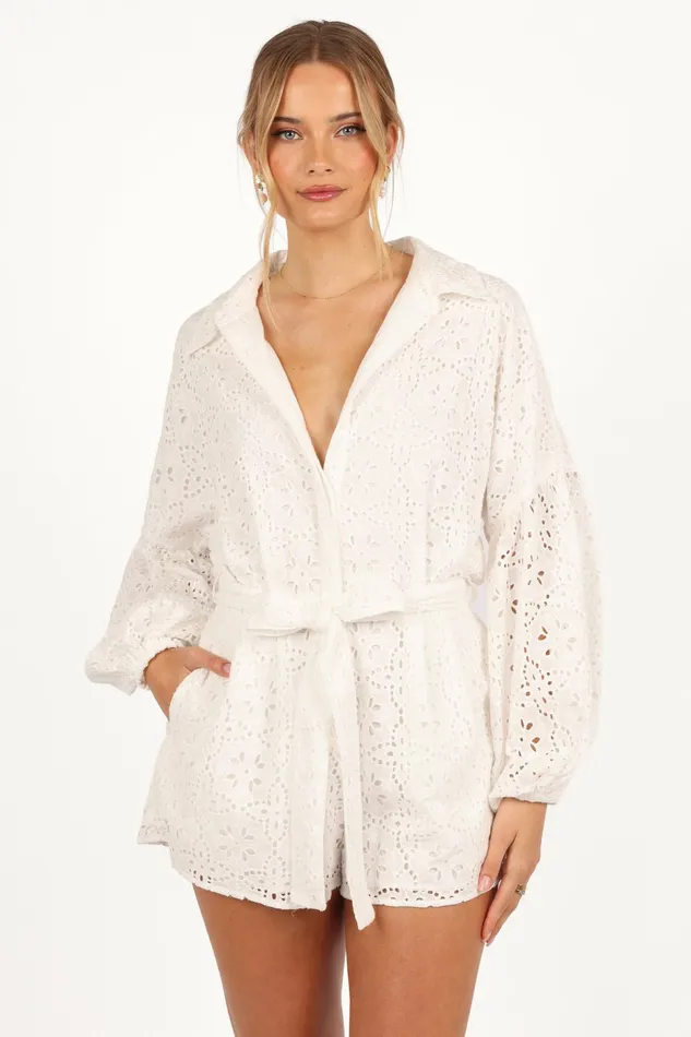 Jumpsuits and Rompers Ellia Romper Off White Petal and Pup Women
