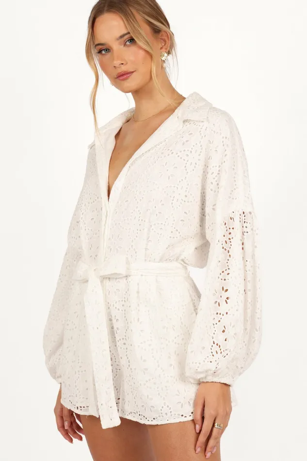 Jumpsuits and Rompers Ellia Romper Off White Petal and Pup Women