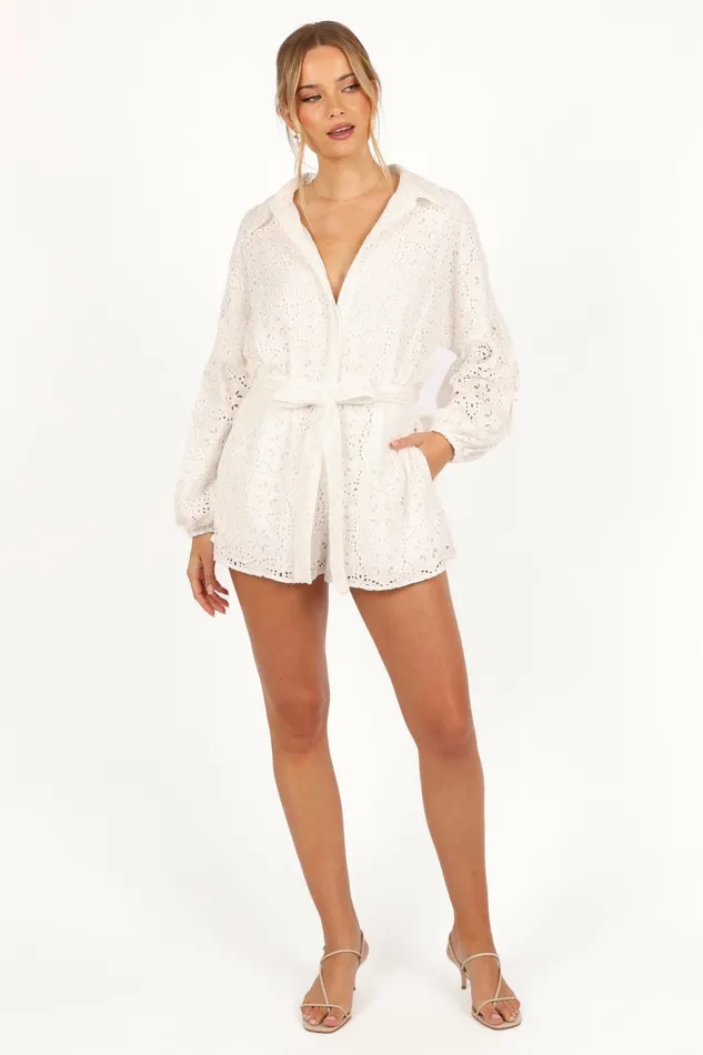 Jumpsuits and Rompers Ellia Romper Off White Petal and Pup Women