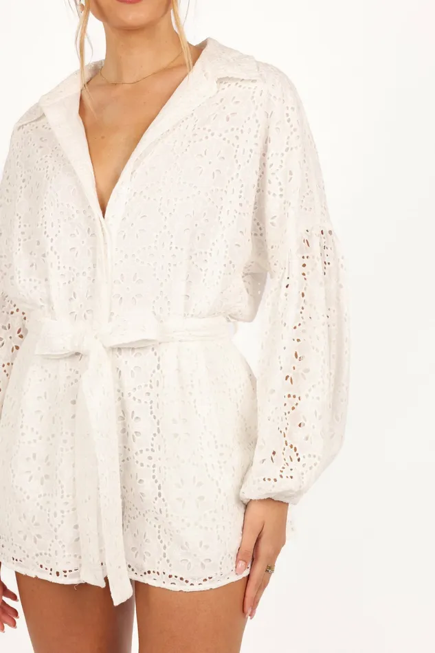Jumpsuits and Rompers Ellia Romper Off White Petal and Pup Women