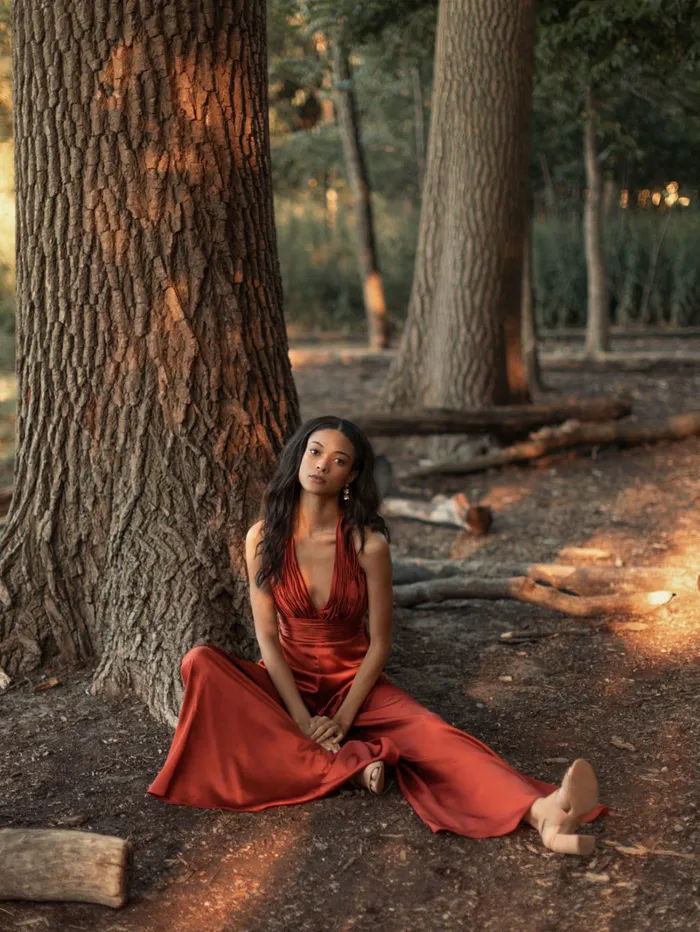 Jumpsuits and Rompers Orange Ruched Halter Top Wide Leg Satin Jumpsuit Rust Mac Duggal Women Jumpsuits and Rompers Orange Ruched Halter Top Wide Leg Satin Jumpsuit Rust Mac Duggal Women