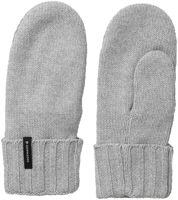 Kaj Mittens Grey Melange WomenMen Didriksons Gloves and Scarves