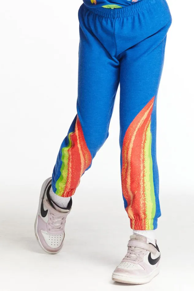 Kids Chaser Brand Girls Painted Rainbow Girls Cozy Knit Sweatpants