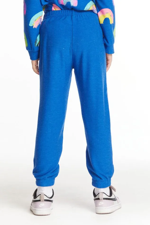 Kids Chaser Brand Girls Painted Rainbow Girls Cozy Knit Sweatpants
