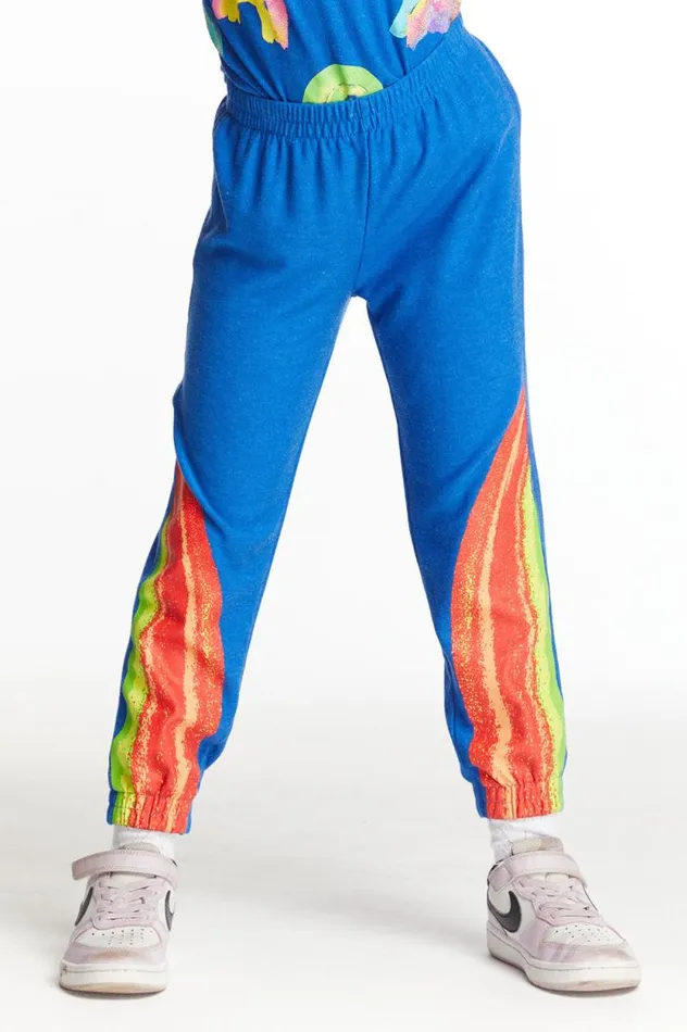 Kids Chaser Brand Girls Painted Rainbow Girls Cozy Knit Sweatpants