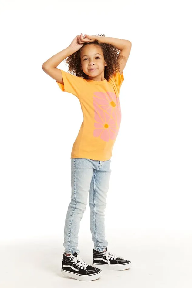 Kids Chaser Brand Girls Retro Flowers Tee