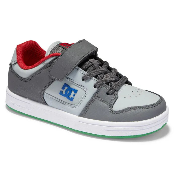 Kids DC Shoes Boy8217s Manteca 4 Elastic Waist Lace Shoes greygreyblue Sneakers