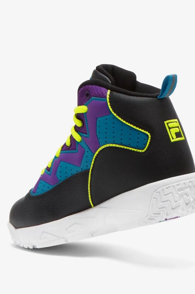 Kids Fila Little Kids 1053 Little Mb Black Safety Yellow Electric Purple Kids Fila Little Kids 1053 Little Mb Black Safety Yellow Electric Purple