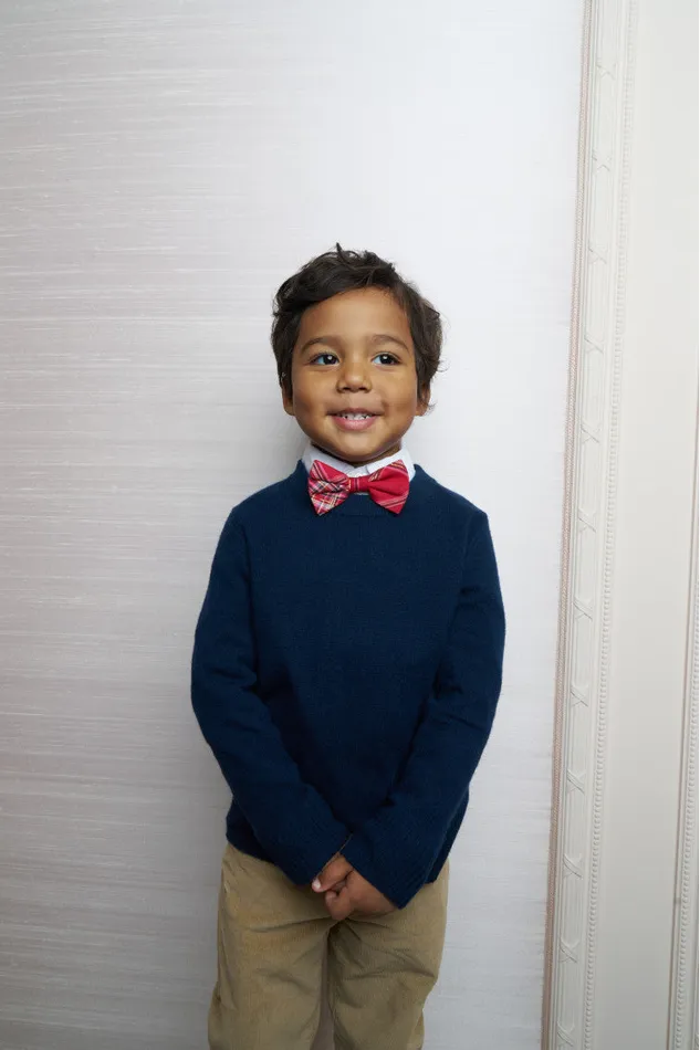 Kids LoveShackFancy Mommy and Me Bastow Tartan Bow Tie Cheery Red