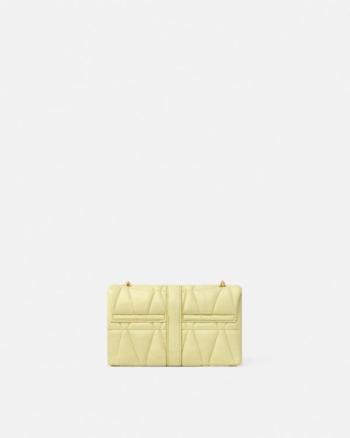 Kleio Quilted Mini Bag Yellow Women Versace Shoulder and Crossbody