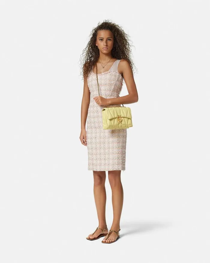 Kleio Quilted Shoulder Bag Yellow Women Versace Shoulder and Crossbody
