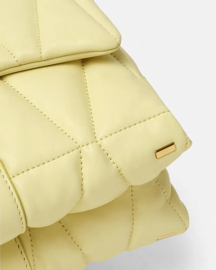 Kleio Quilted Shoulder Bag Yellow Women Versace Shoulder and Crossbody