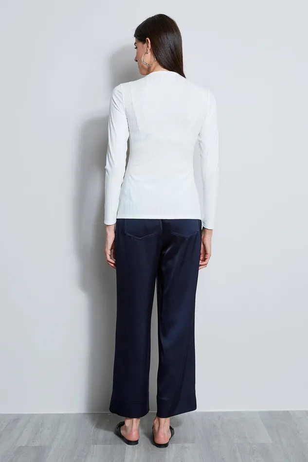 Knits and Sweaters Women Elie Tahari Rib Twist Knot Knit FRESH PEARL