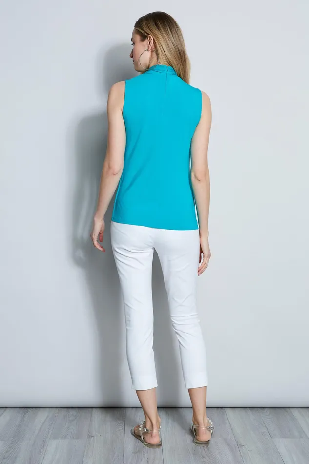 Knits and Sweaters Women Elie Tahari Sleeveless Mock Twist Knit TURQUOISE