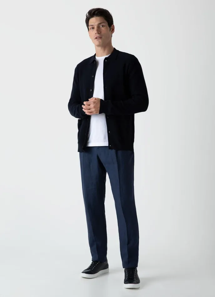 Knitted Jacket Navy Men SUNSPEL Knitwear