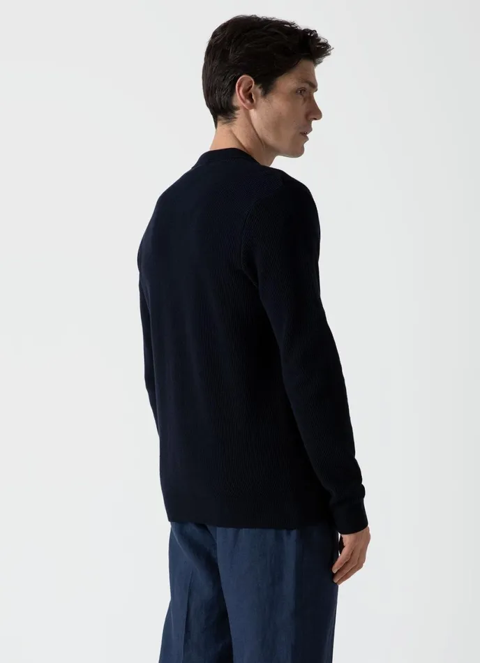 Knitted Jacket Navy Men SUNSPEL Knitwear